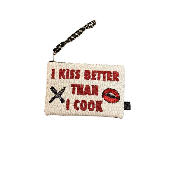 House of MUA MUA Sequin Clutch Wristlet Hand Embroidered Designer Italian Bag - Picture 14 of 16